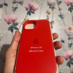 Apple iPhone 15 Vibrant Red Silicone Cover